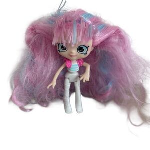 Shopkins Shoppies Rainbow Kate Doll Wild Style Pink Blue Hair Moose Toys EL01518